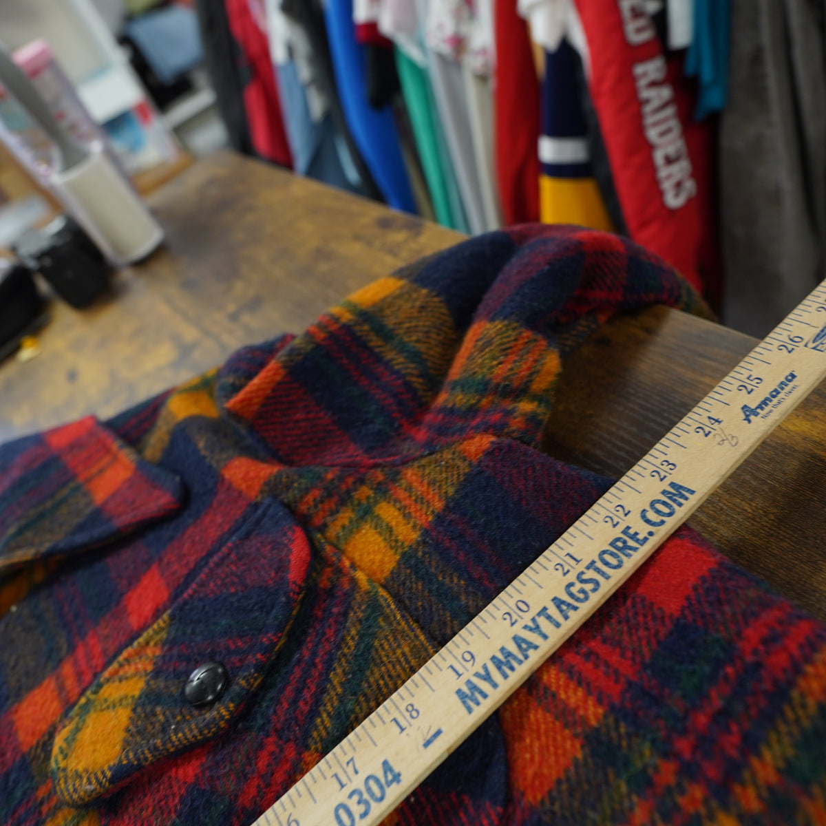 (M/L) Vintage 60s 70s McGregor Sherpa Lined Wool Plaid Jacket Mens 42 Large
