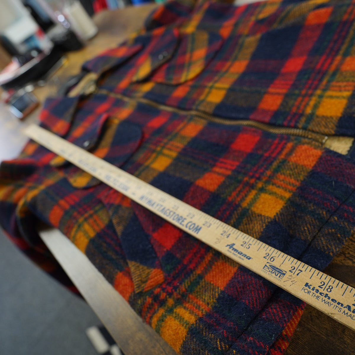 (M/L) Vintage 60s 70s McGregor Sherpa Lined Wool Plaid Jacket Mens 42 Large