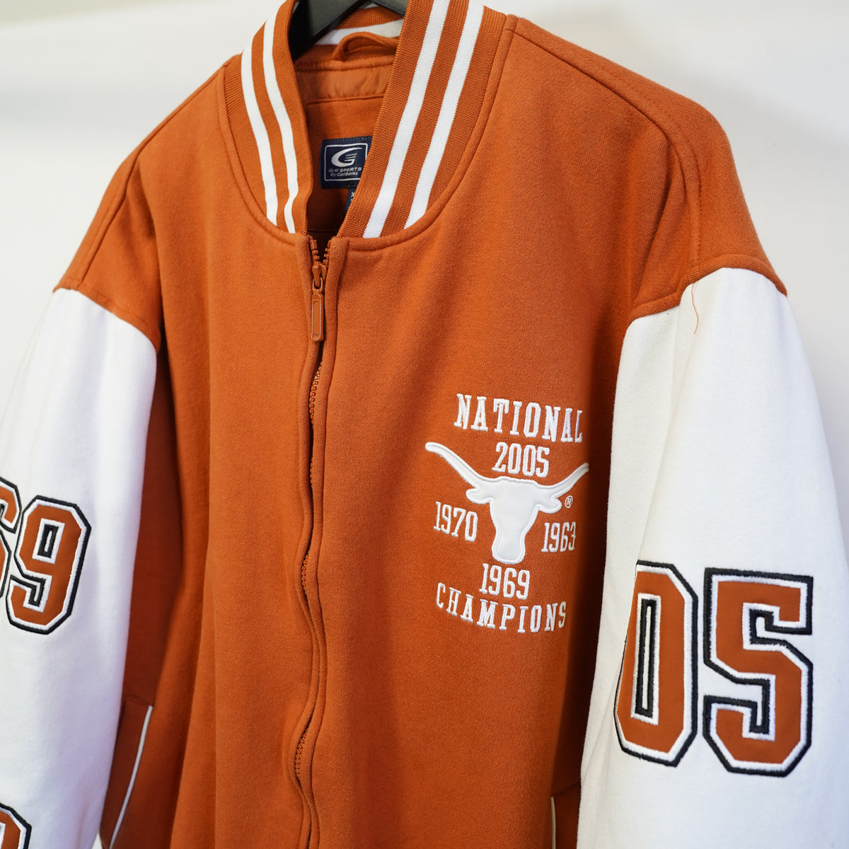 (XL) G-III Texas Longhorns National Champions Varsity Jacket Burnt Orange Mens XL