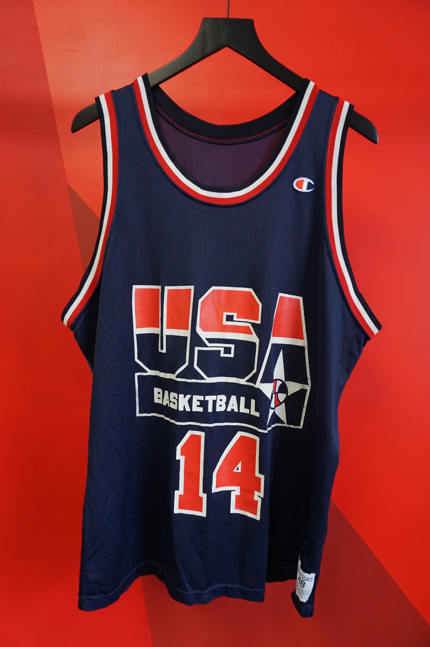 (L) Vtg Alonzo Mourning USA Basketball Jersey