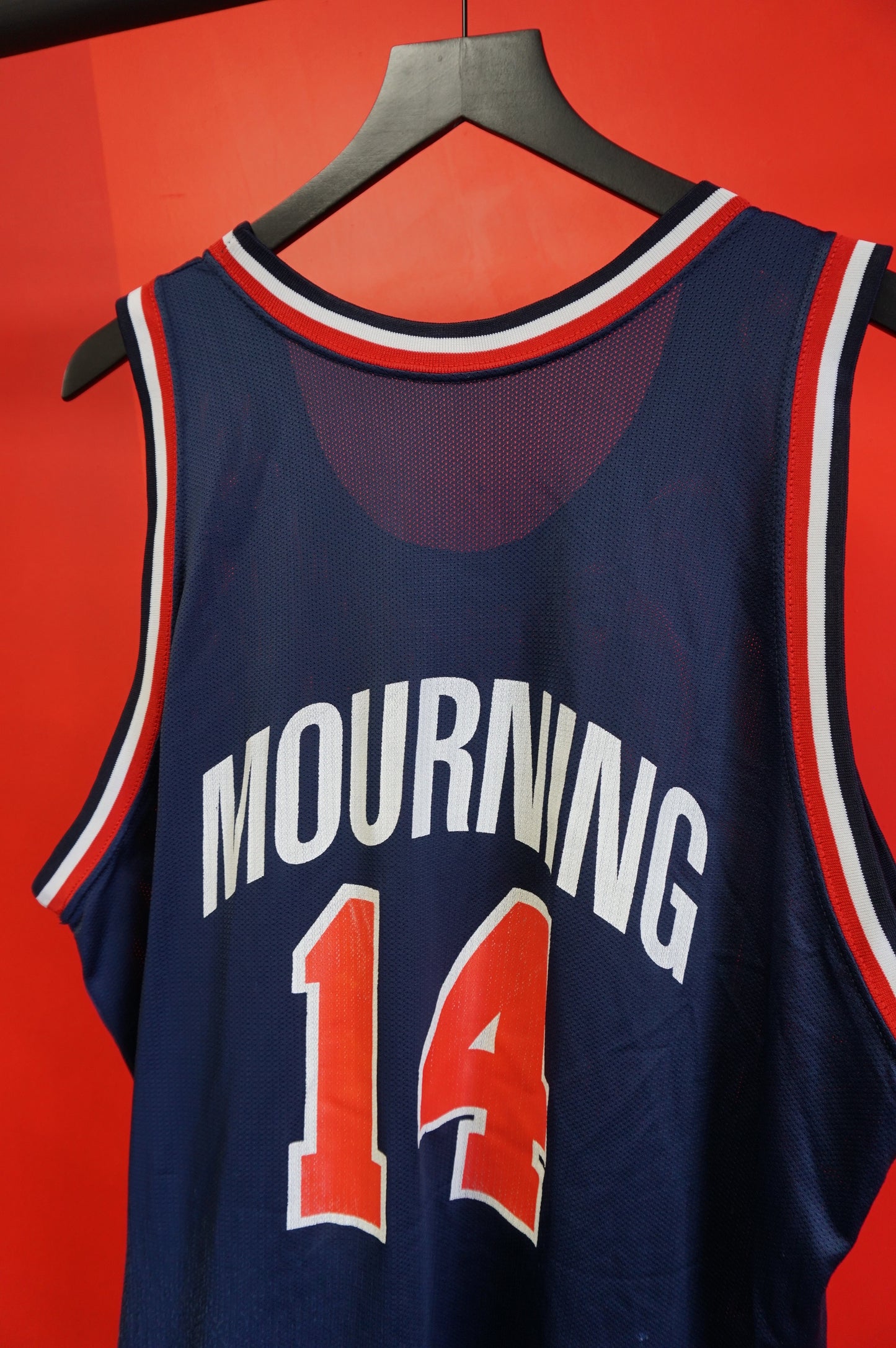 (L) Vtg Alonzo Mourning USA Basketball Jersey