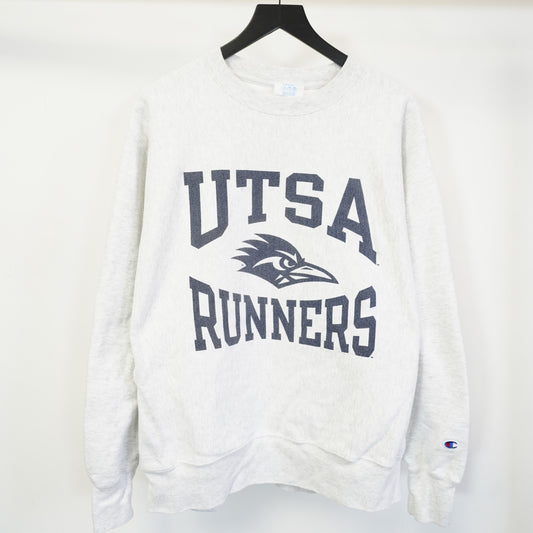 (L) Champion Reverse Weave UTSA Roadrunners Sweatshirt Mens Large Gray Pullover