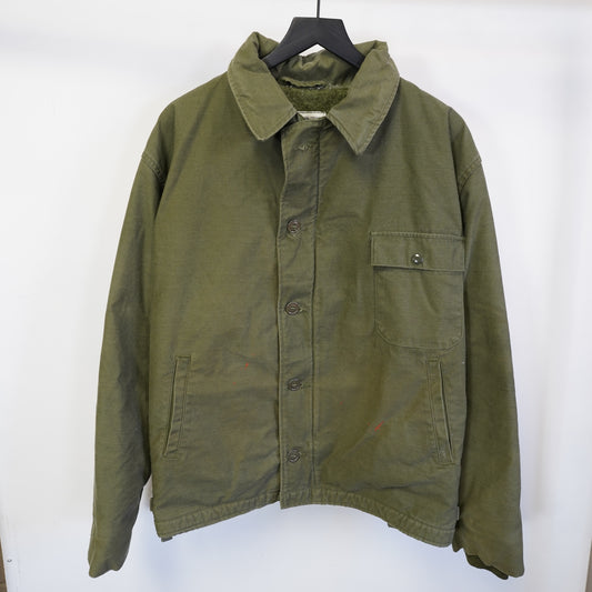 (XL) Vintage 1981 US Military A-2 Deck Jacket Vanderbilt Shirt Co XL 46-48 Olive