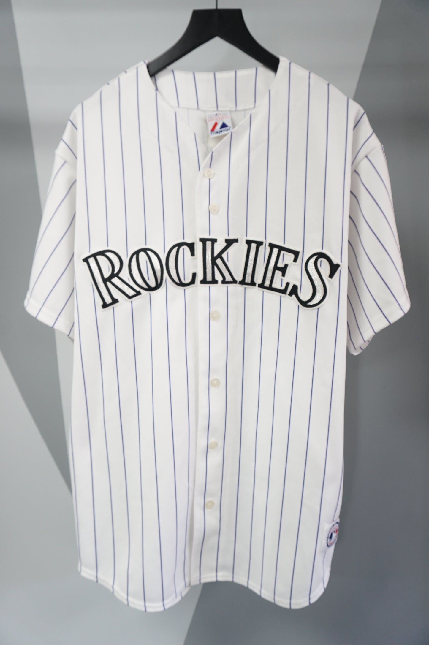 (XL) Vtg Colorado Rockies Pinstripe Jersey