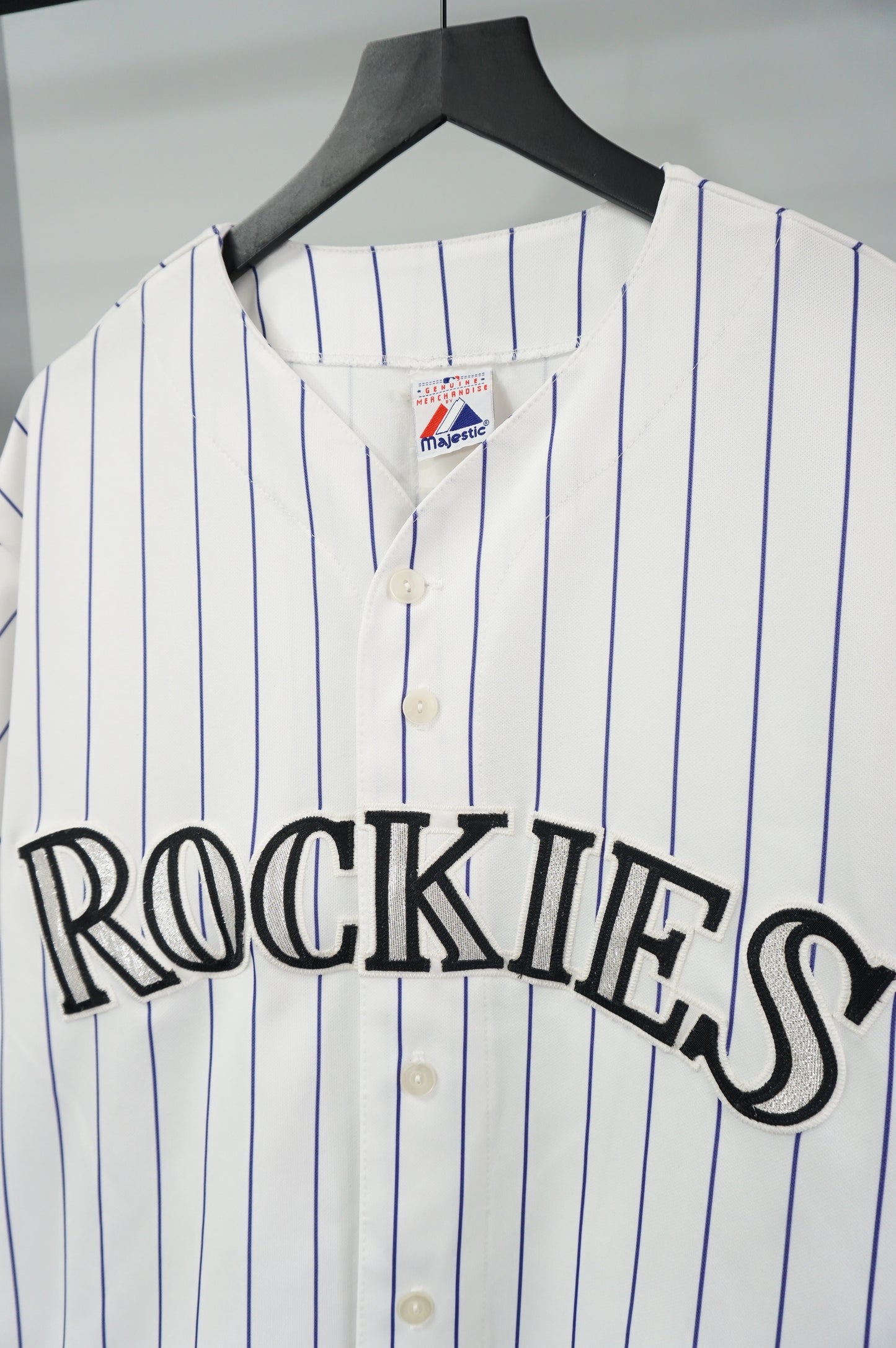 (XL) Vtg Colorado Rockies Pinstripe Jersey