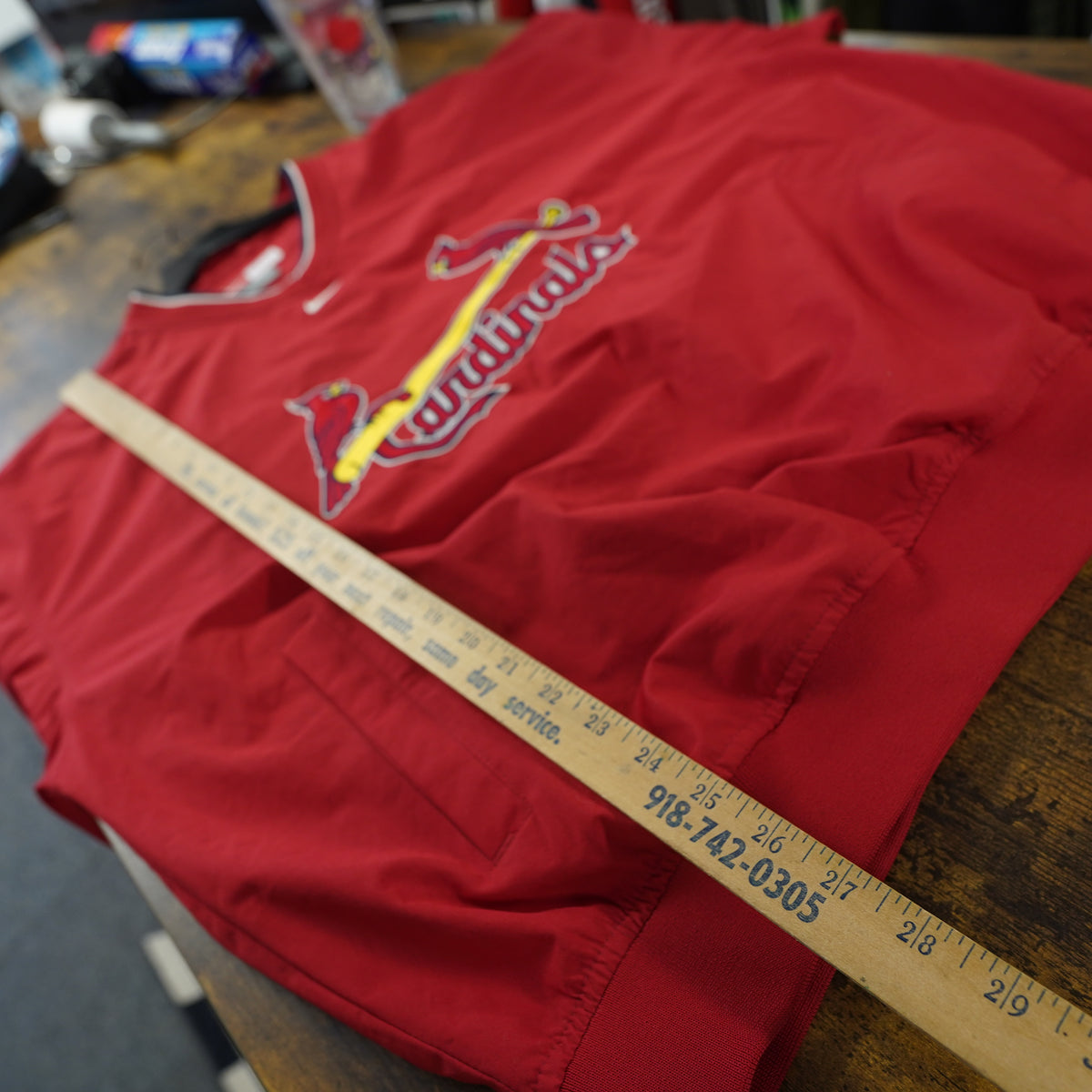 (L) Vintage Nike St Louis Cardinals Windshirt Center Swoosh Stitched Y2K Red Mens L