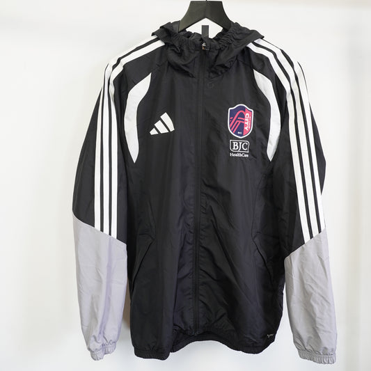 (M) Adidas St. Louis City SC MLS Warm Up Windbreaker Jacket Mens Medium Black
