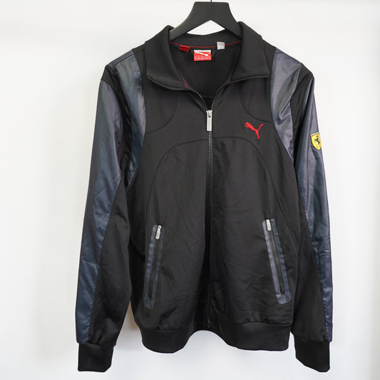 (M) Puma Scuderia Ferrari Formula 1 F1 Track Jacket Black Full Zip Men's M Racing