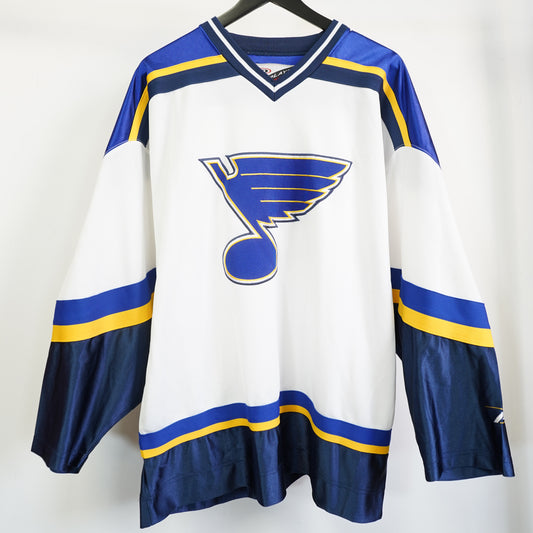 (XL) Vintage 90s Pro Player St Louis Blues Stitched NHL Jersey Mens White XL