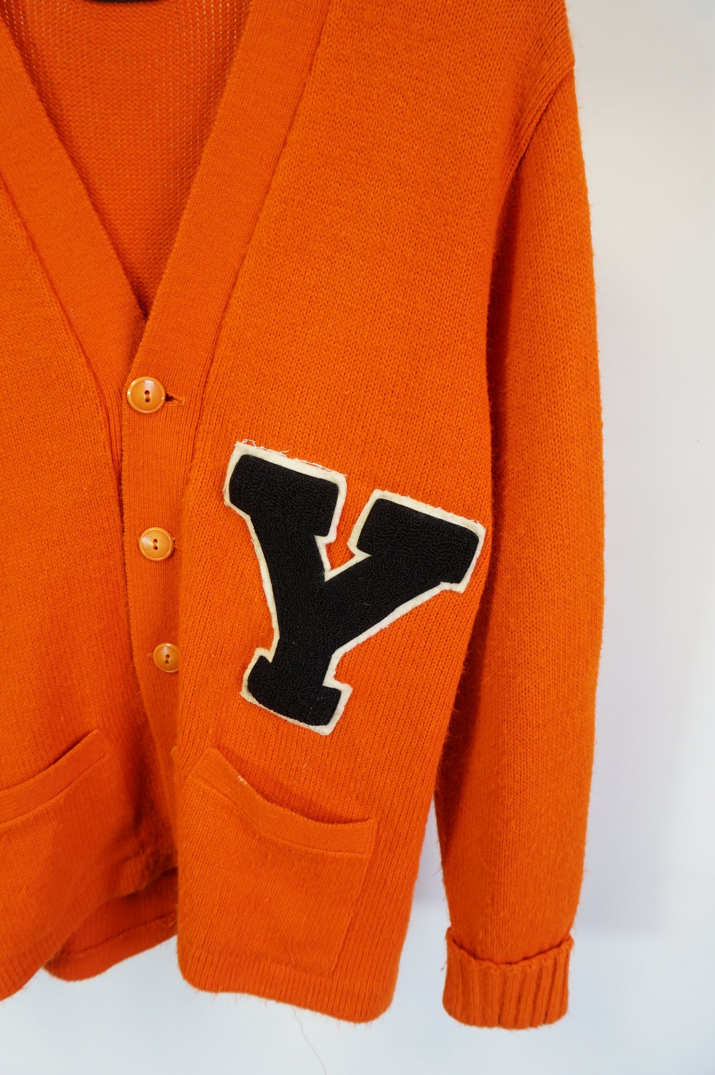 (XS) Vtg Varsity Knit Cardigan