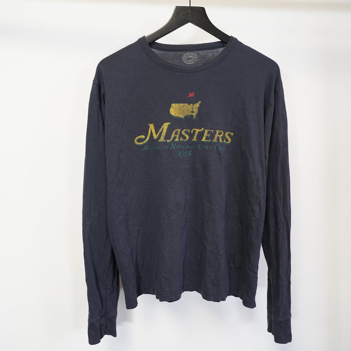 (L) Masters Augusta National Golf Club 2015 Long Sleeve T-Shirt Navy Mens Large