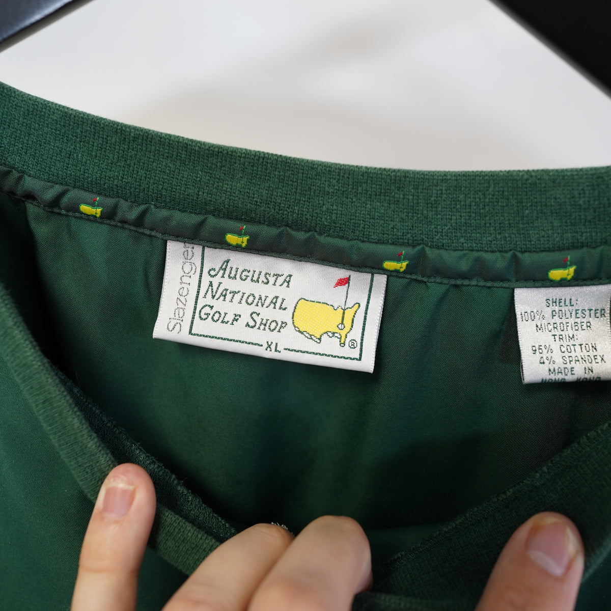 (XL) Vintage Slazenger Masters Augusta National Golf Pullover Windbreaker Green XL