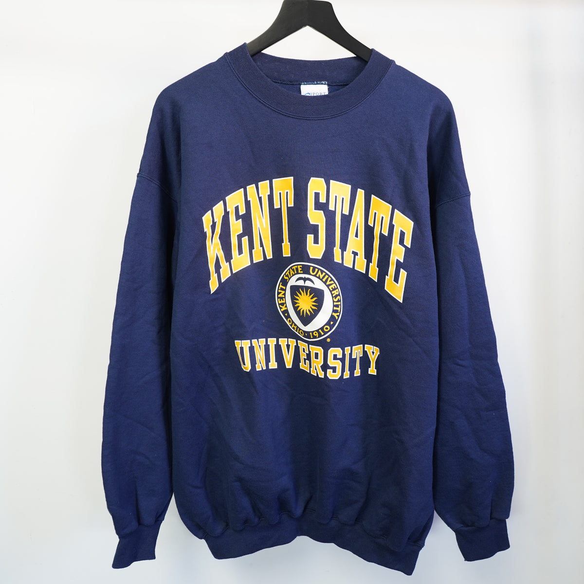(XL) Vtg Kent State University Sweatshirt Mens XL Navy Blue Crewneck Port and Company
