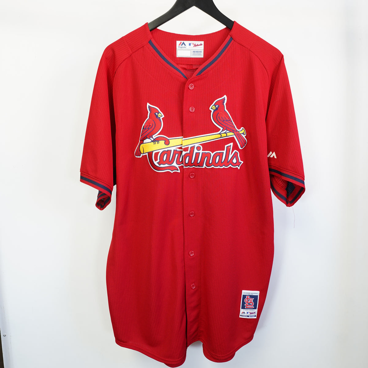 (XL) Majestic St Louis Cardinals Red Authentic Collection Sewn Jersey Mens 48