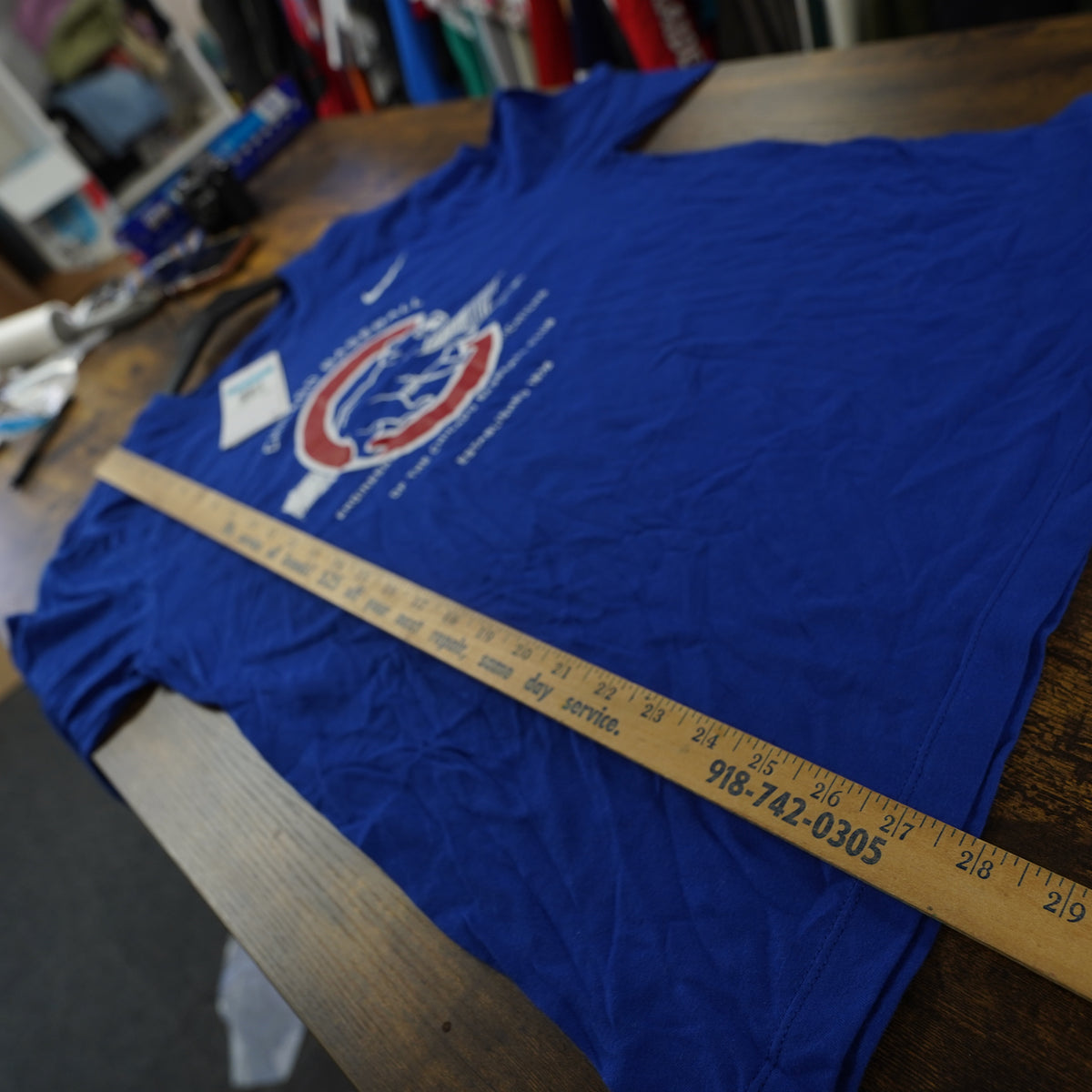 (M) NEW Nike Chicago Cubs Long Sleeve Graphic Tee Royal Blue Mens Medium