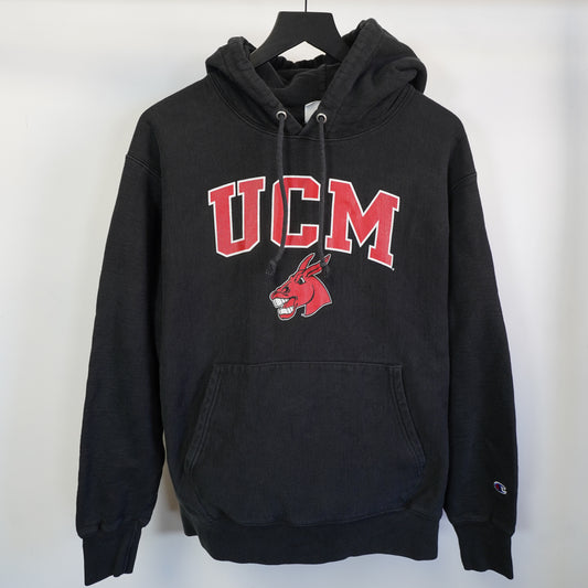 (L) Champion Reverse Weave UCM Mules Hoodie Black Mens Large University Missouri
