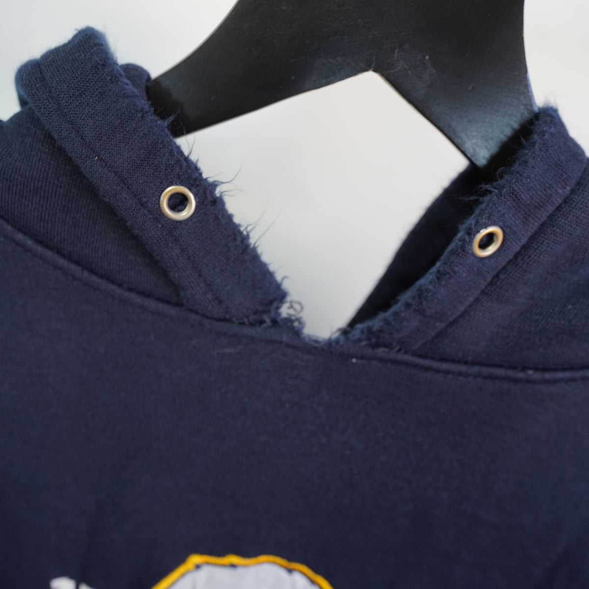 (L) Vtg Champion Navy 1775 Sea Warriors Embroidered Hoodie Navy Blue Mens L