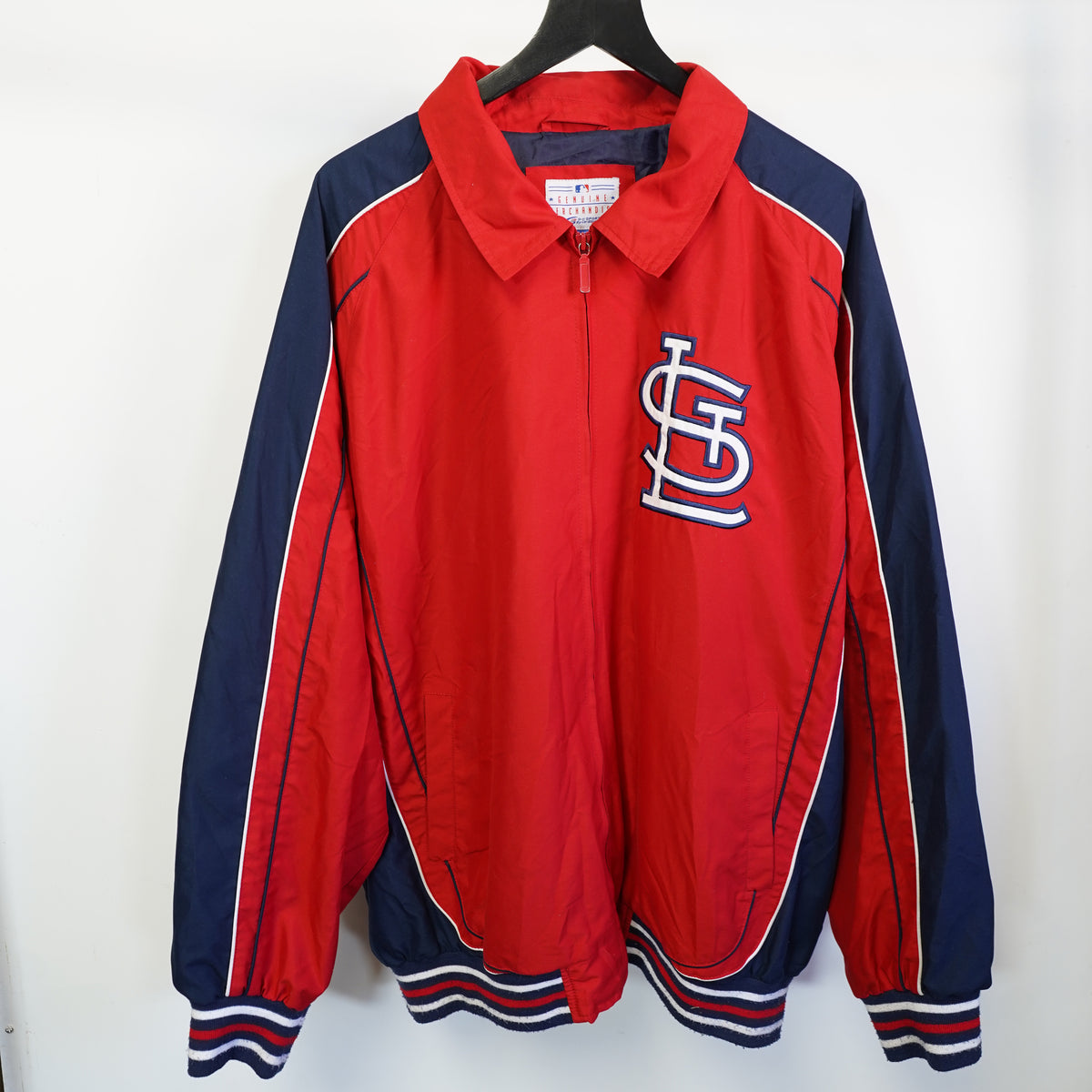 Vintage St Louis Cardinals G-III Carl Banks Jacket Red Blue Embroidered XXL