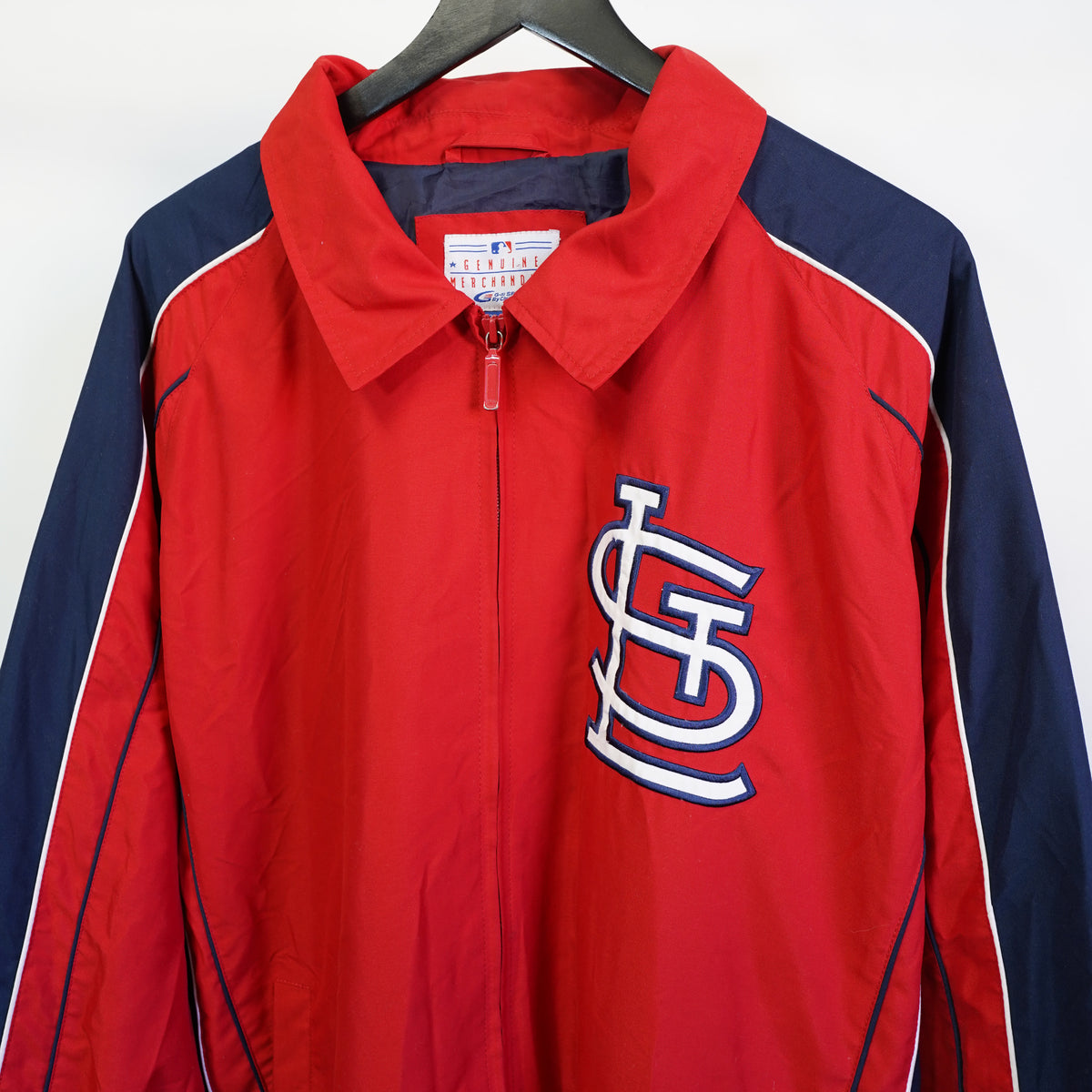 Vintage St Louis Cardinals G-III Carl Banks Jacket Red Blue Embroidered XXL
