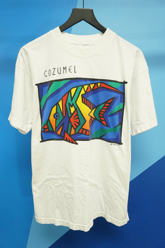 (L) Fishes Getchu Hella Bitches Cozumel Tourist T-Shirt