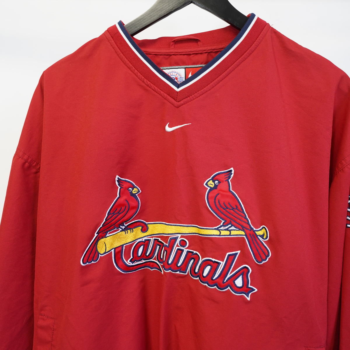 (L) Vintage Nike Center Swoosh St Louis Cardinals MLB Windshirt Red Mens Large 2000s
