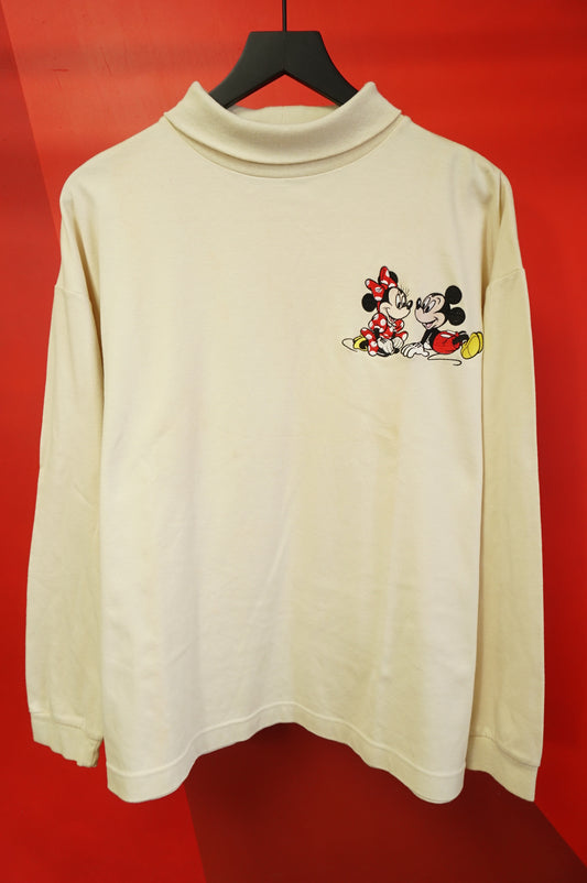 (XL) Mickey & Minnie Embroidered Turtleneck