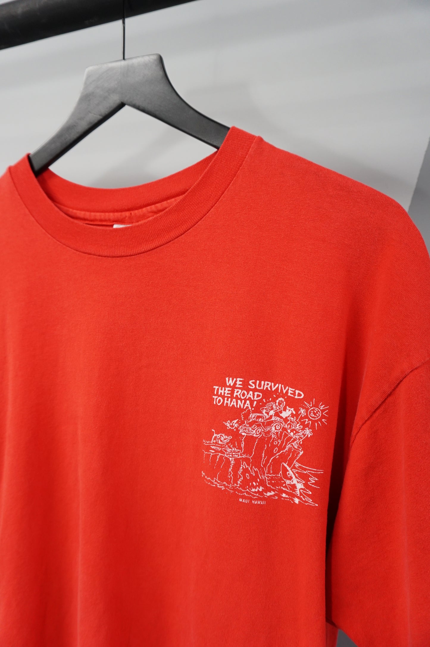 (XL) Vtg We Survived The Road To Hana Single Stitch Tourist T-Shirt