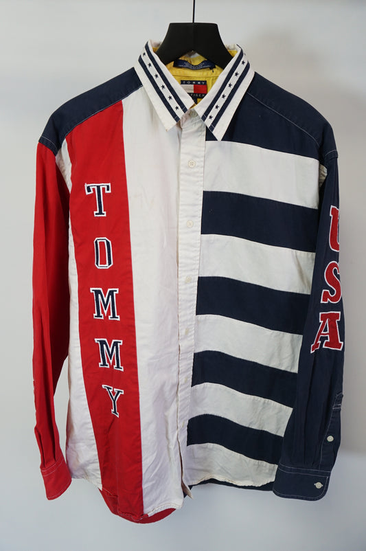 (M/L) Tommy Hilfiger USA LS Button Up Shirt