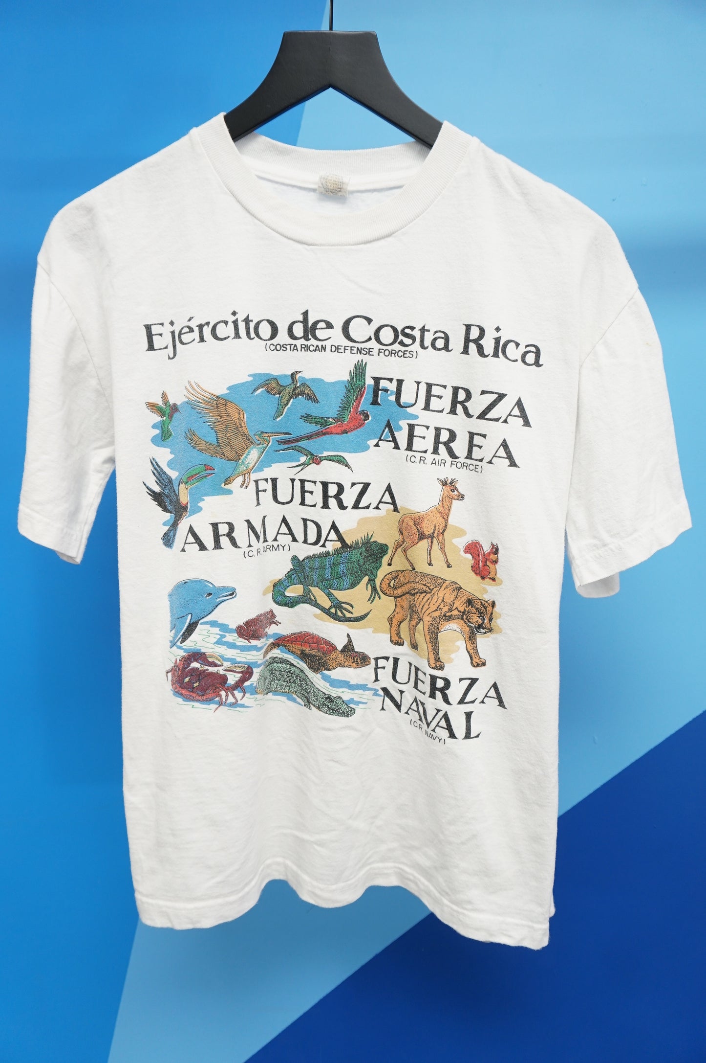 (M) Animal Encrusted Costa Rican Defense Forces T-Shirt