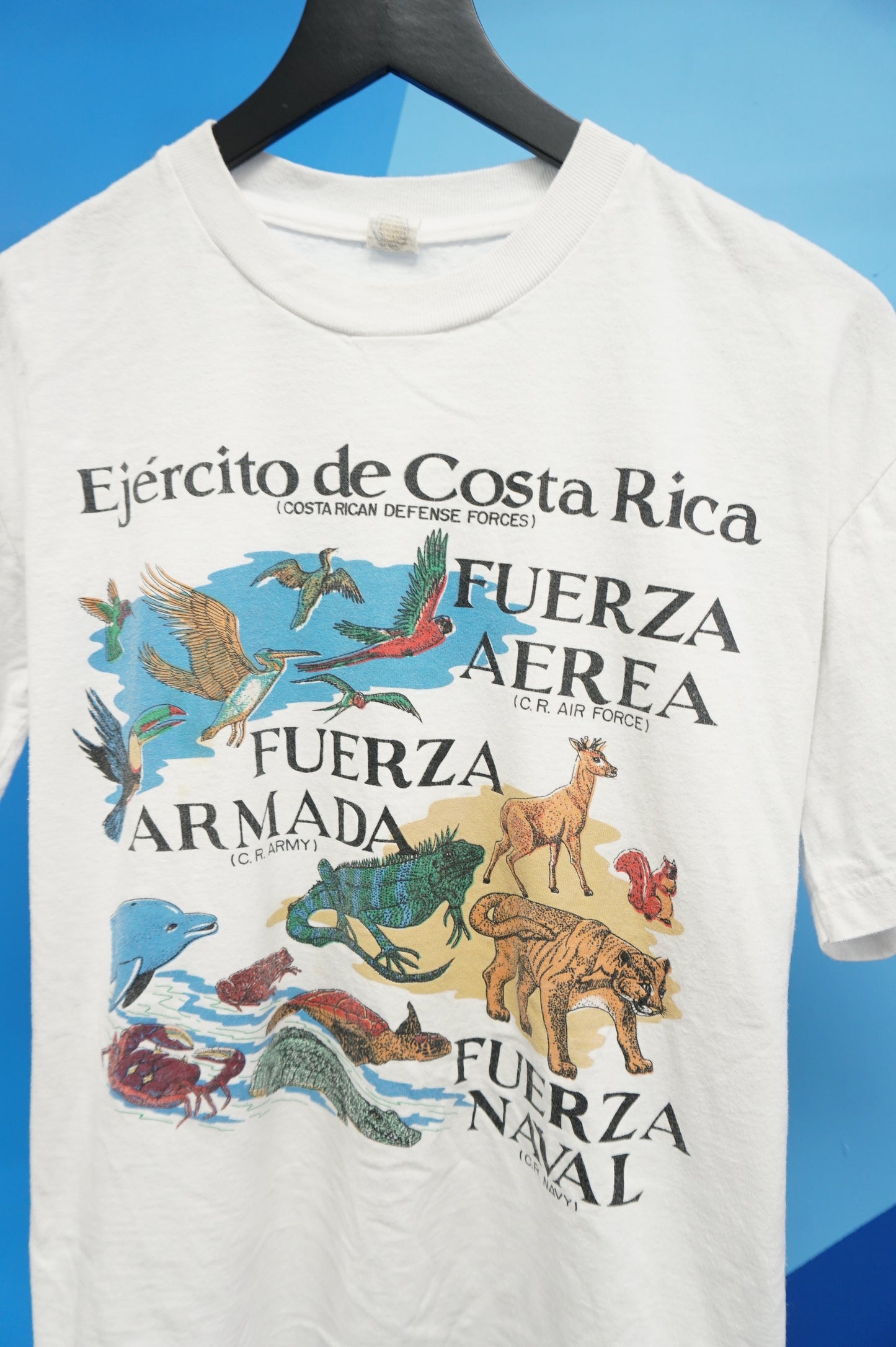 (M) Animal Encrusted Costa Rican Defense Forces T-Shirt