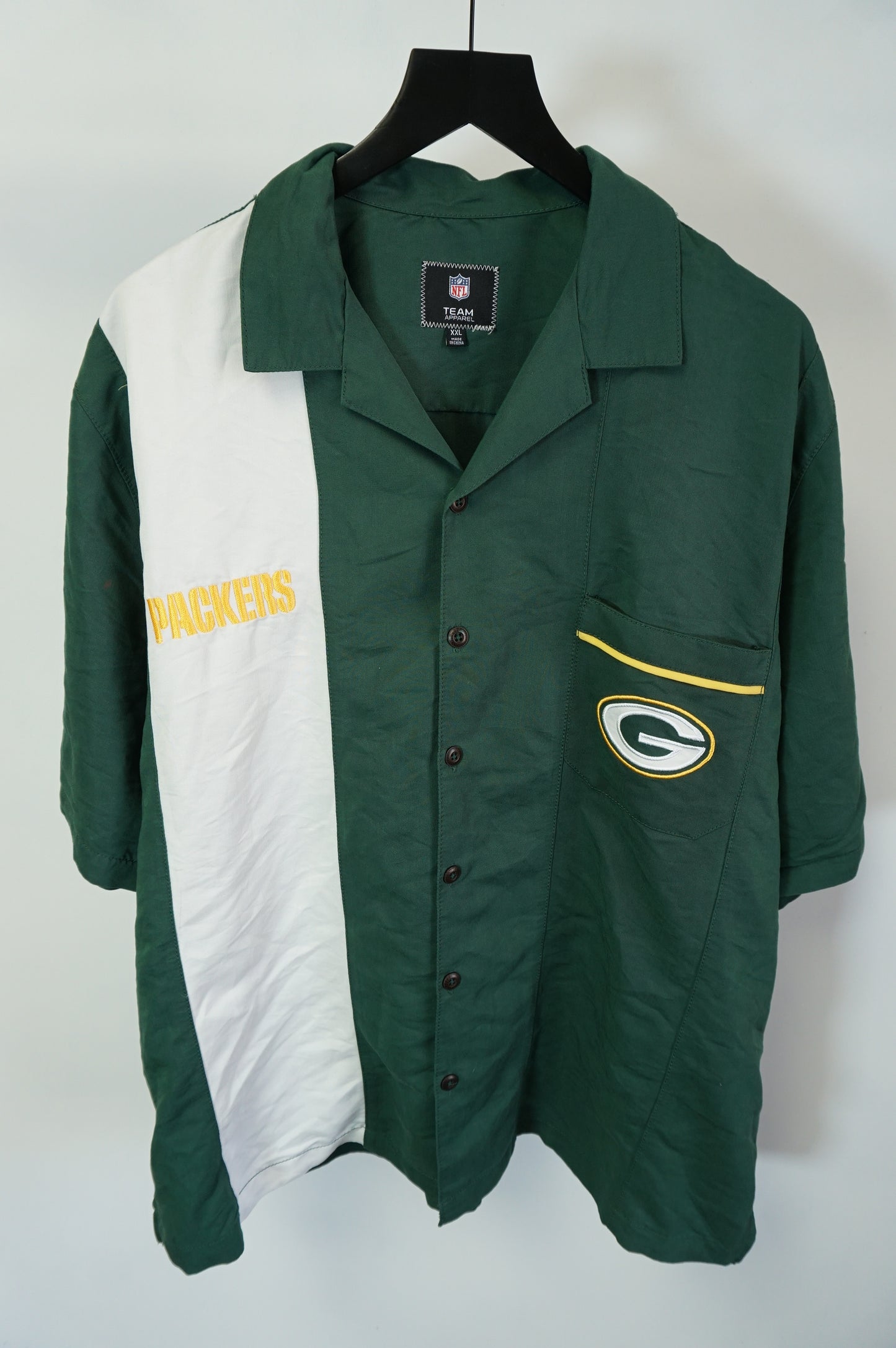 (XXL) Green Bay Packers 50s Bowling Style Button Up