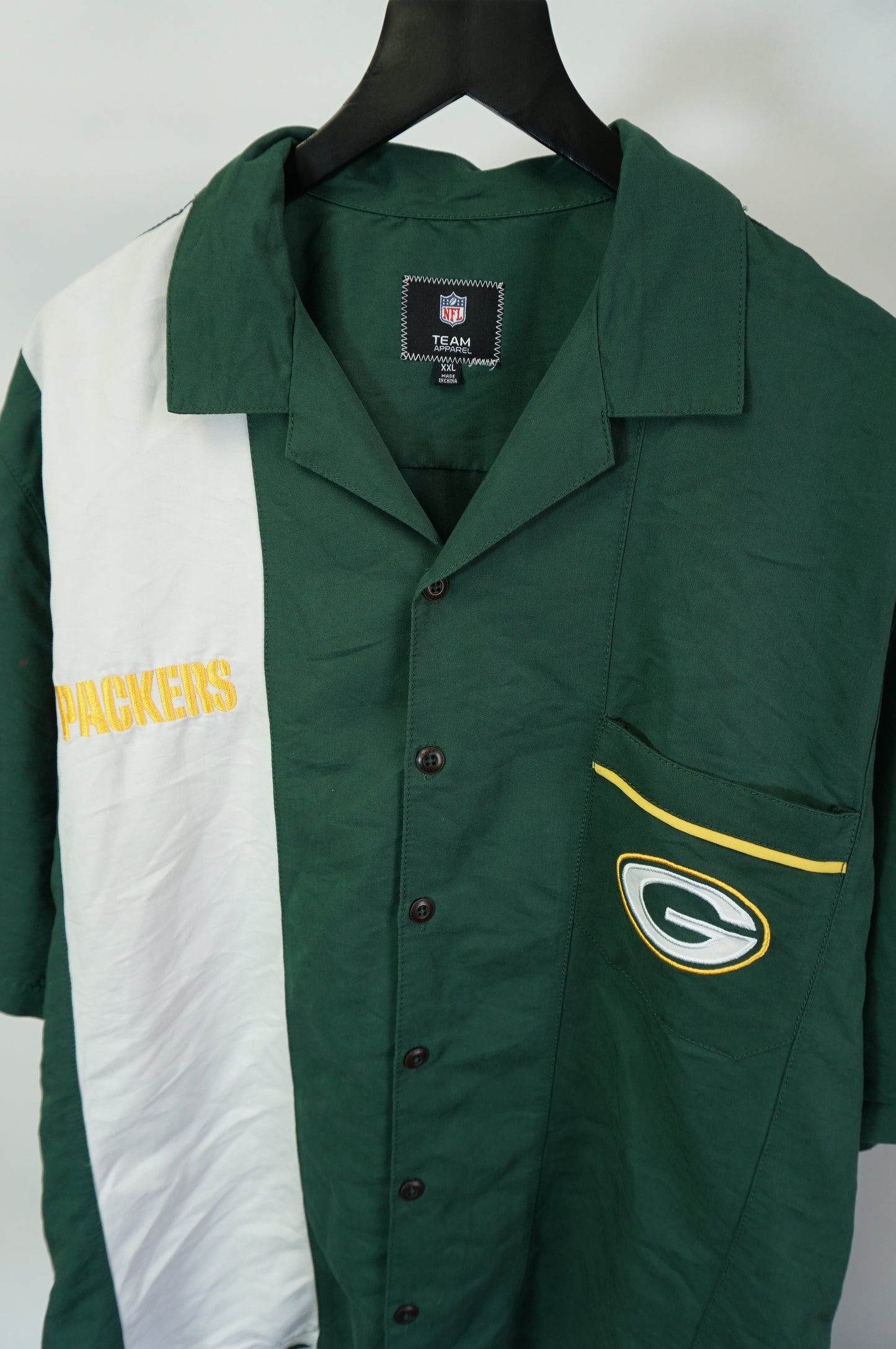 (XXL) Green Bay Packers 50s Bowling Style Button Up