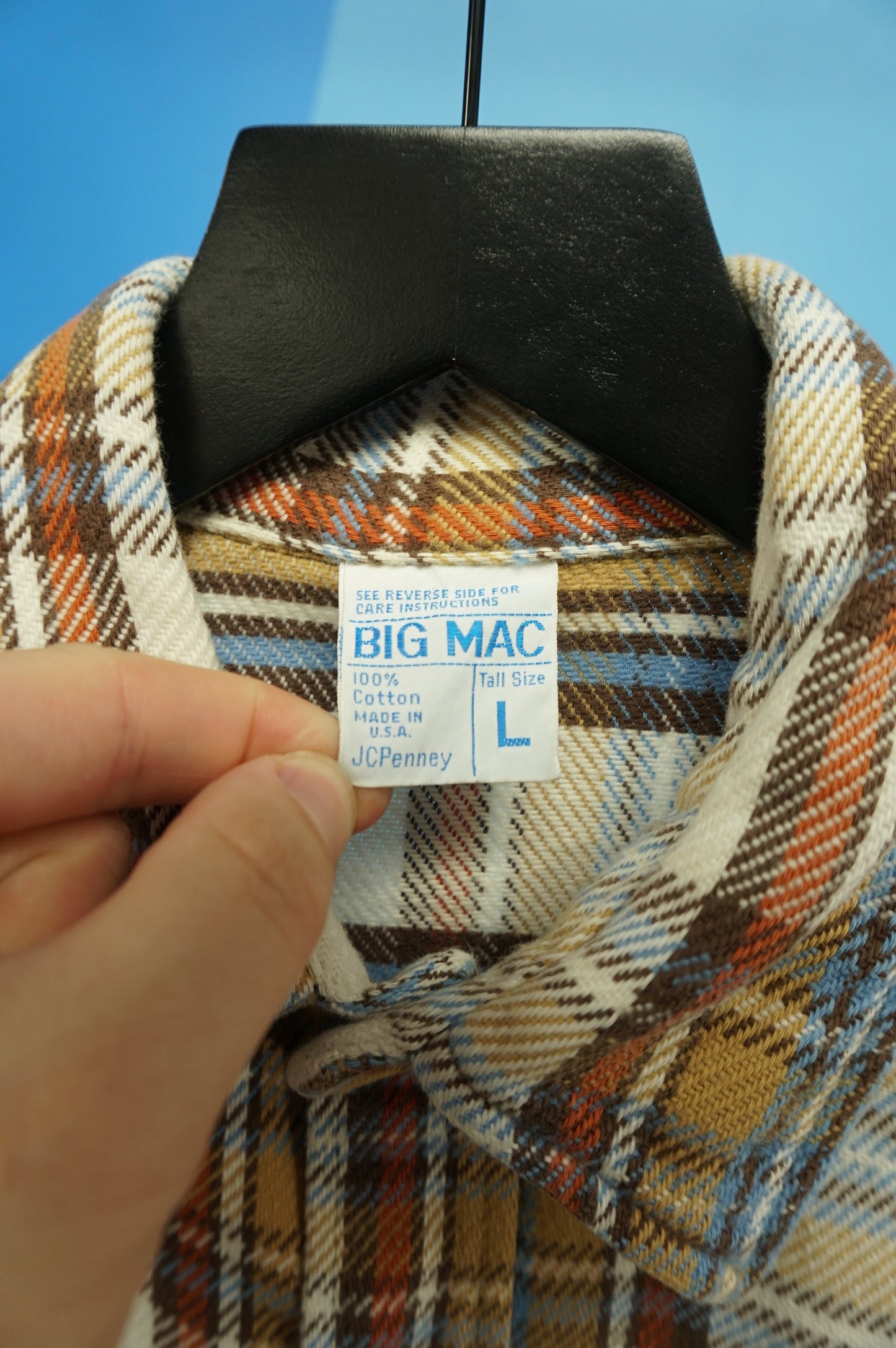 (L) USA Made 80s Big Mac Flannel Shirt