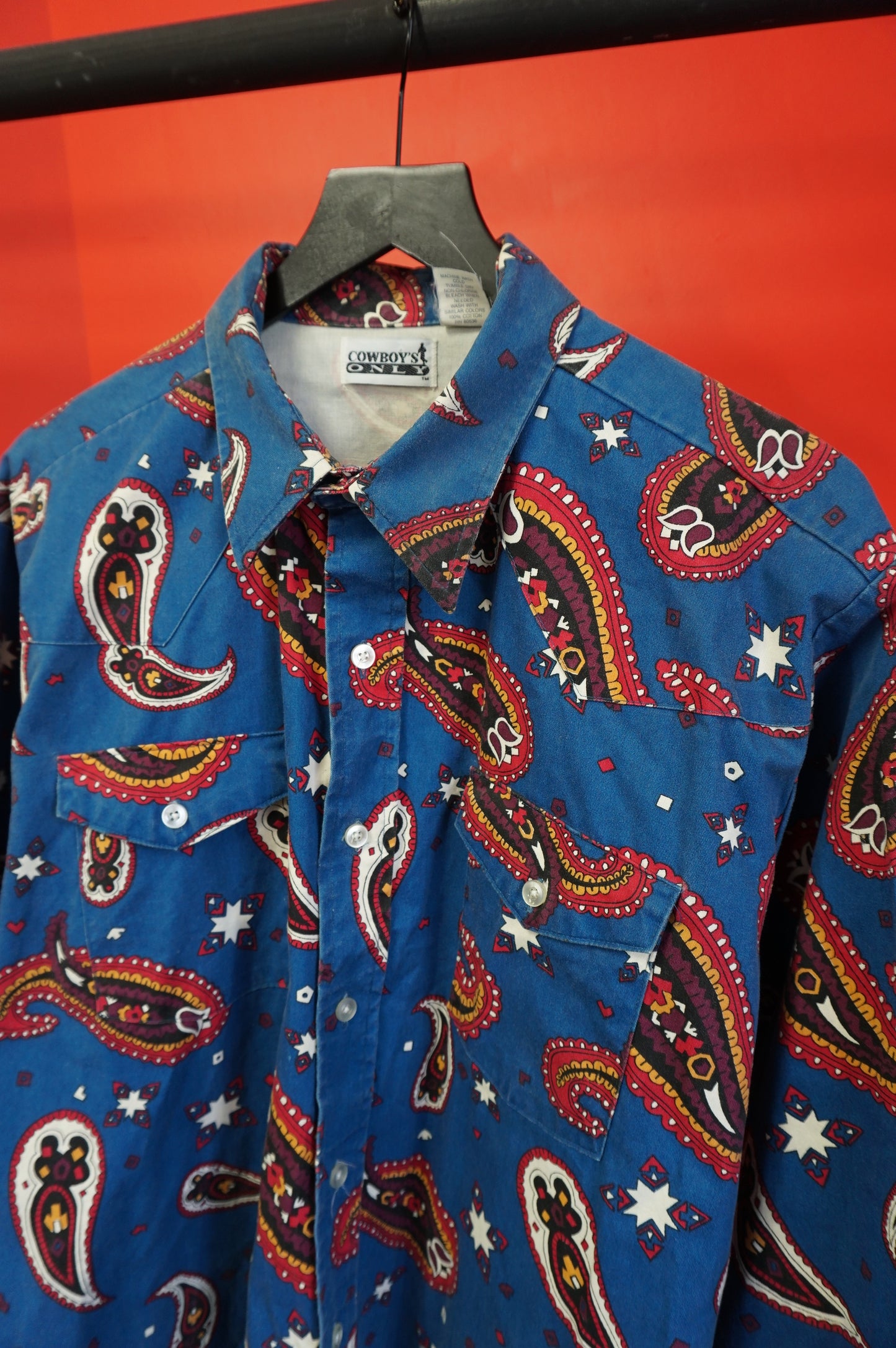 (XL) Crazy Paisley Western Button Up Shirt