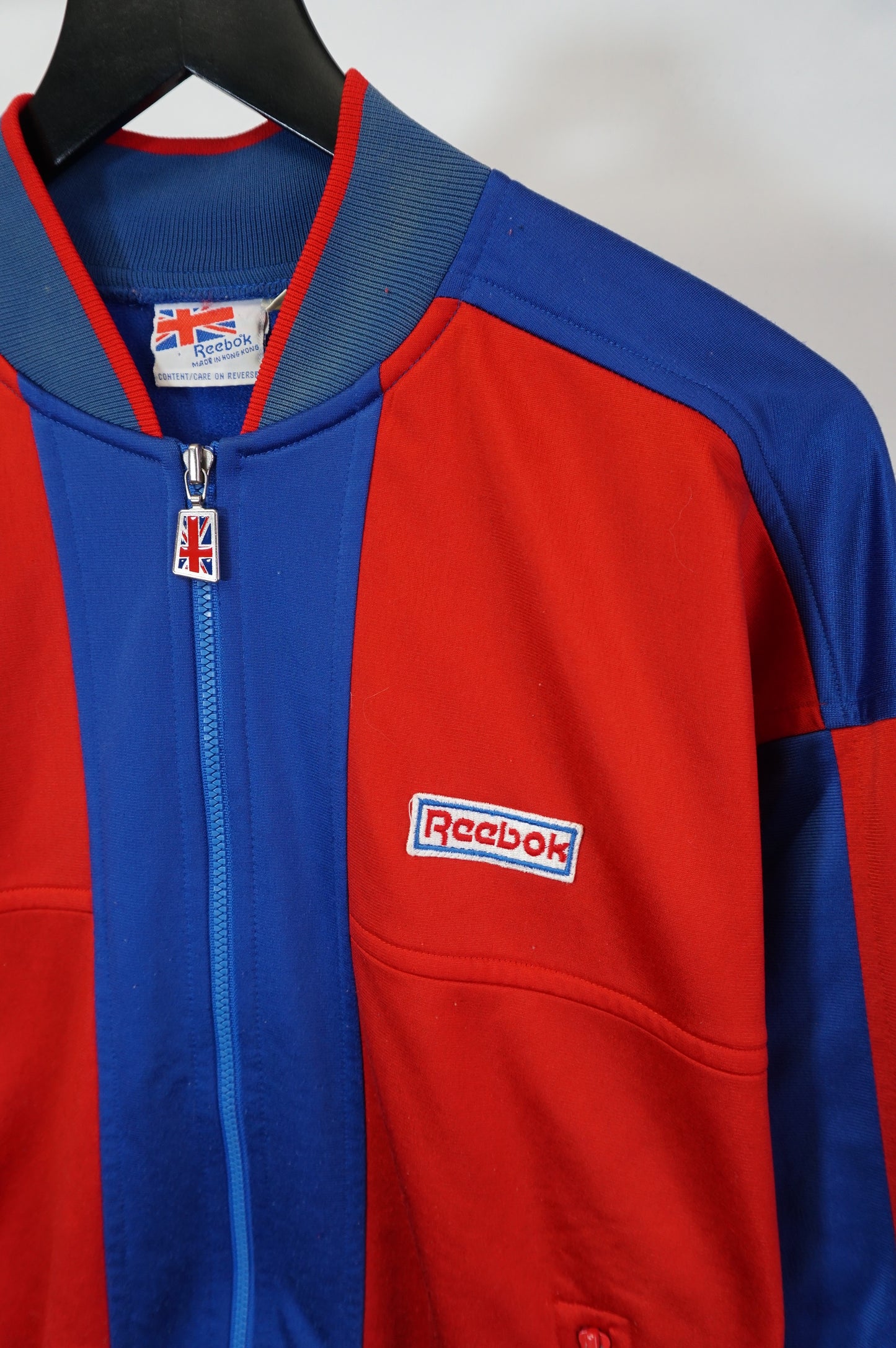 (S/M) Vtg Reebok Blue & Red Jacket