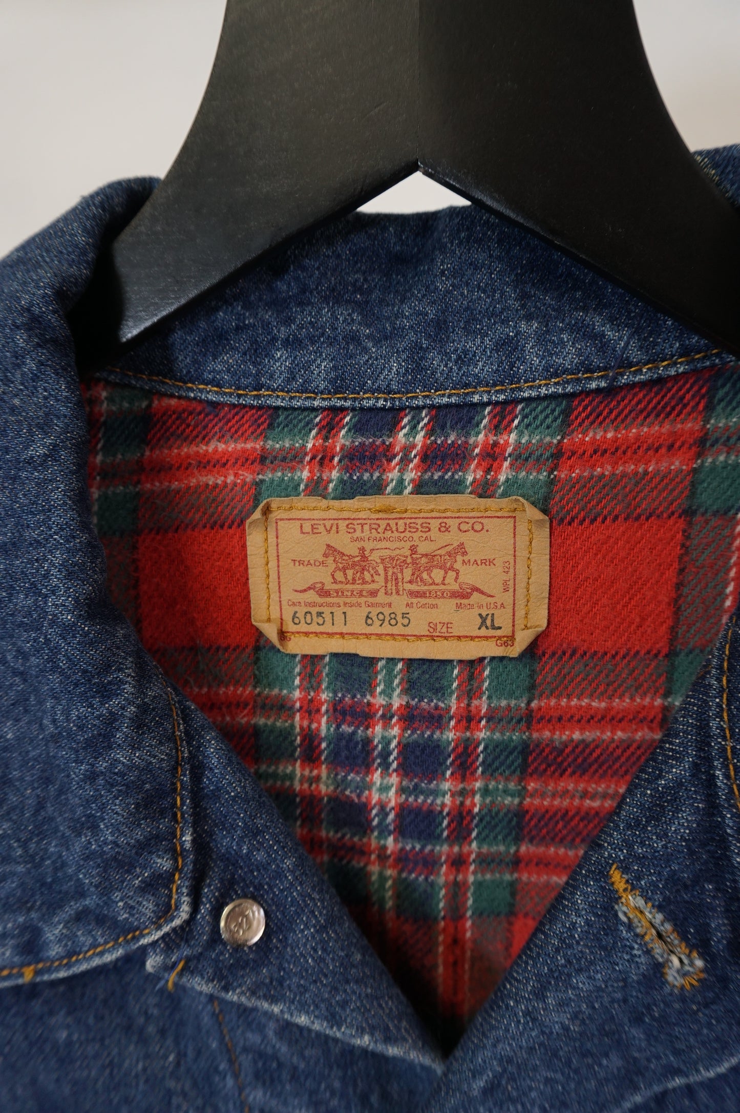 (L/XL) USA Made Levi's Blanket Line Denim Vest