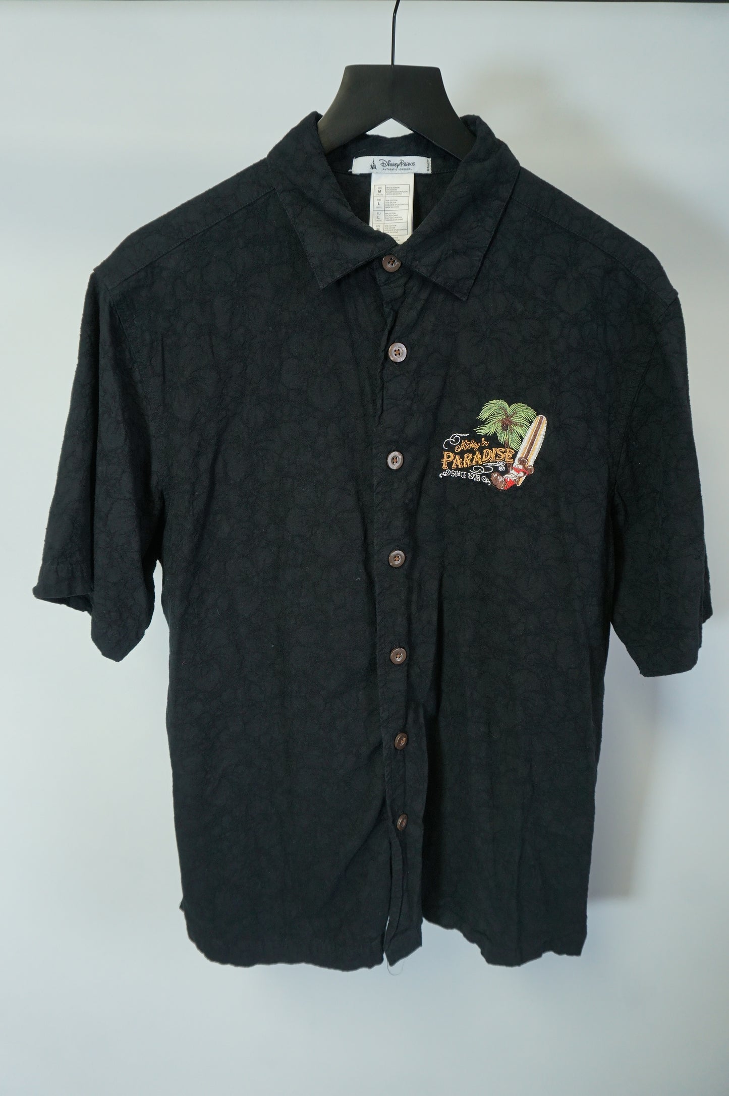 (M/L) Mickey In Paradise Button Up Shirt