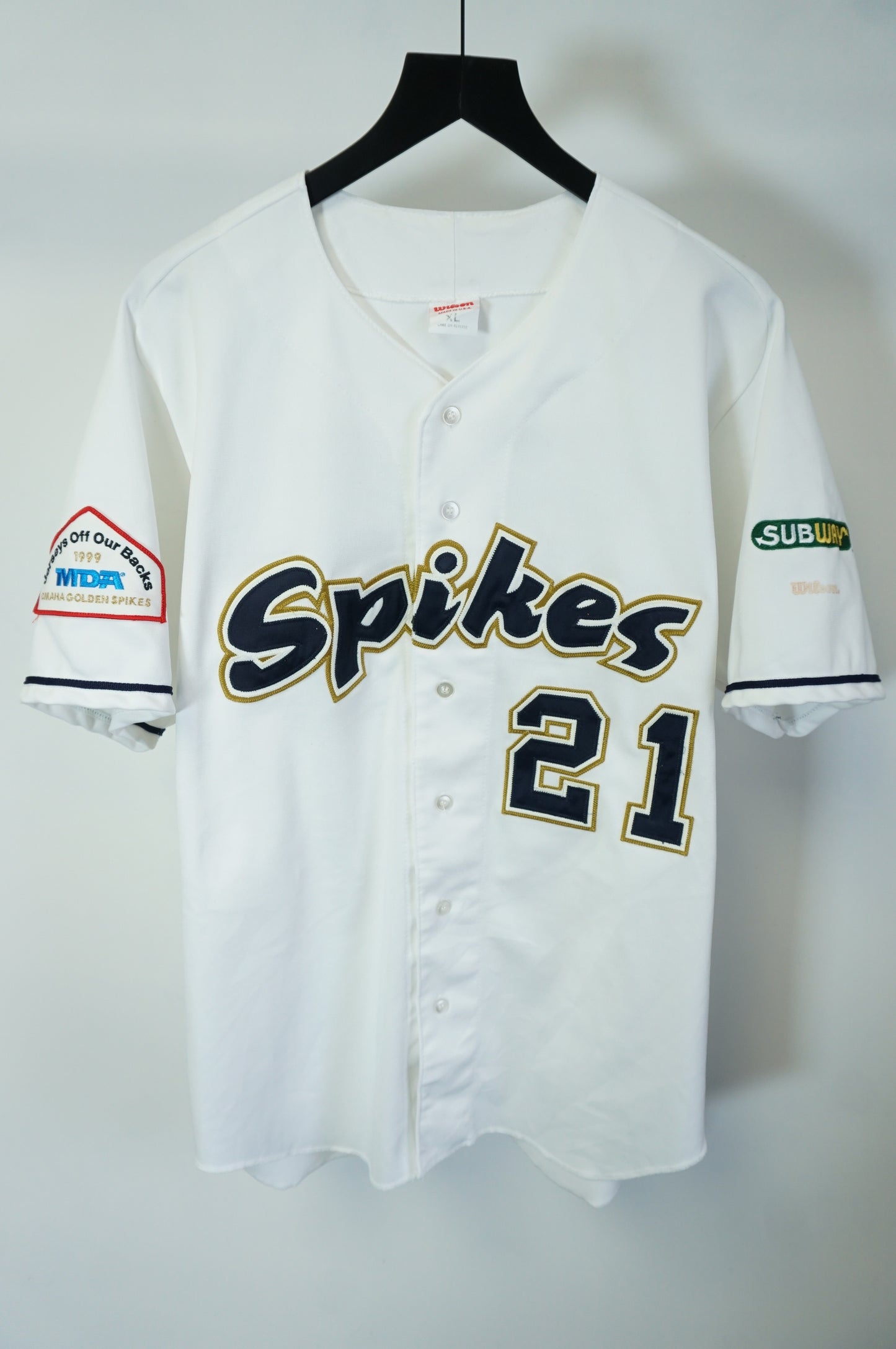 (XL) 1999 Omaha Golden Spikes Minor League Baseball Jersey