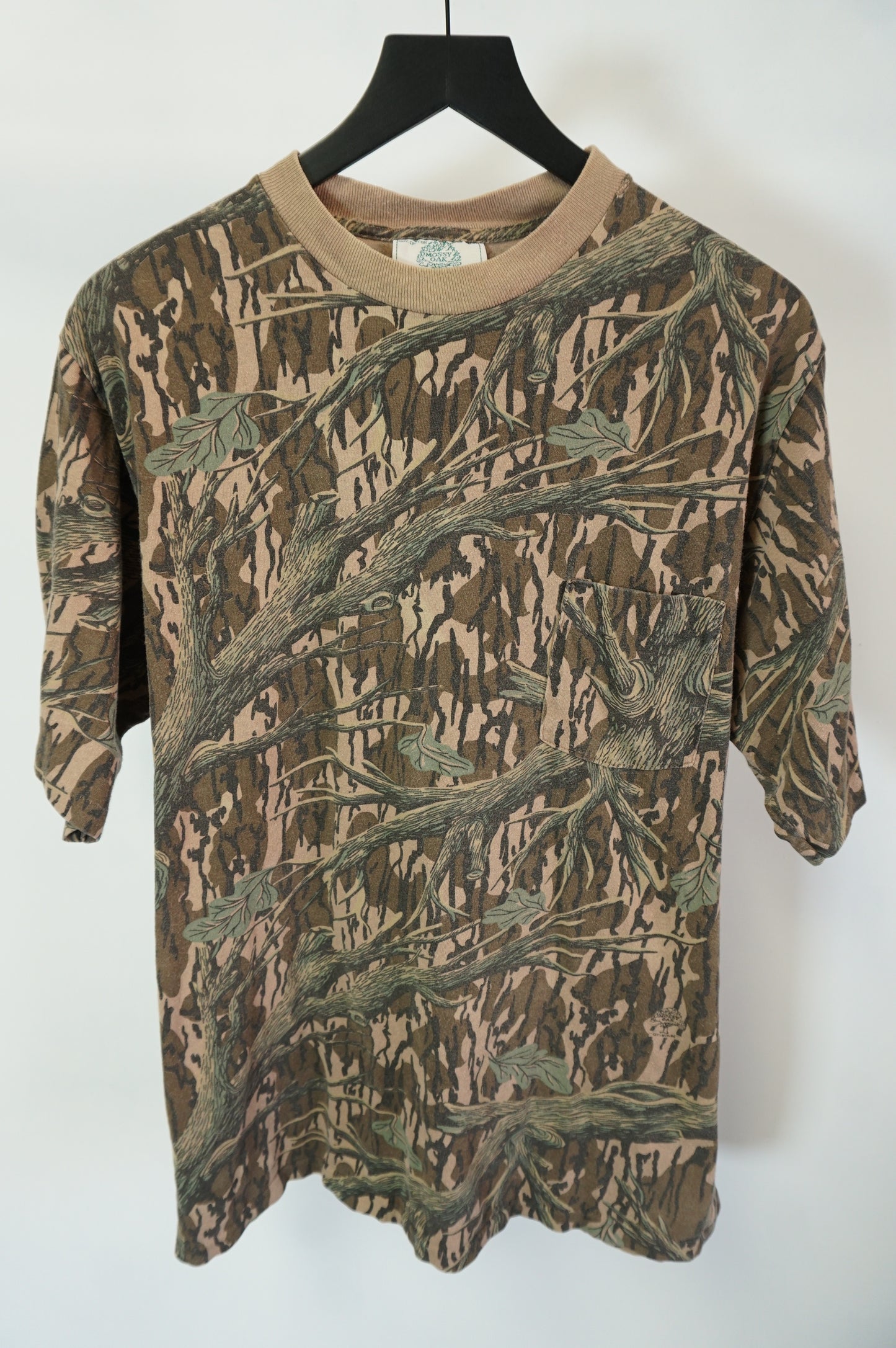 (L) Vintage 90s Mossy Oak Camo Single Stitch T-Shirt
