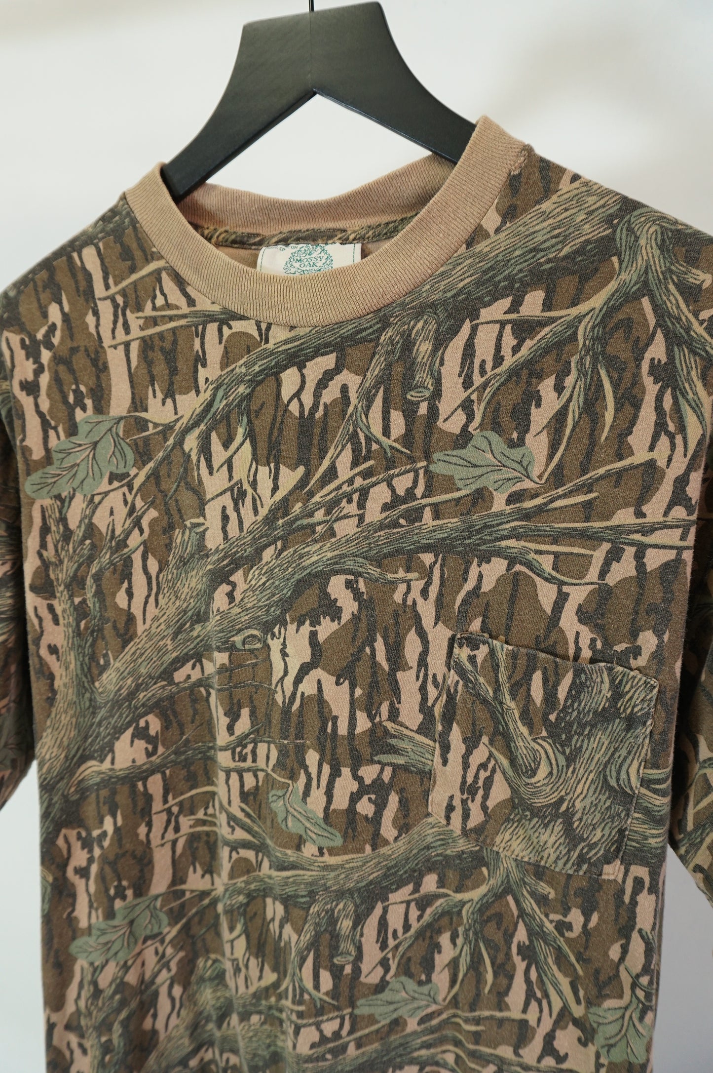 (L) Vintage 90s Mossy Oak Camo Single Stitch T-Shirt