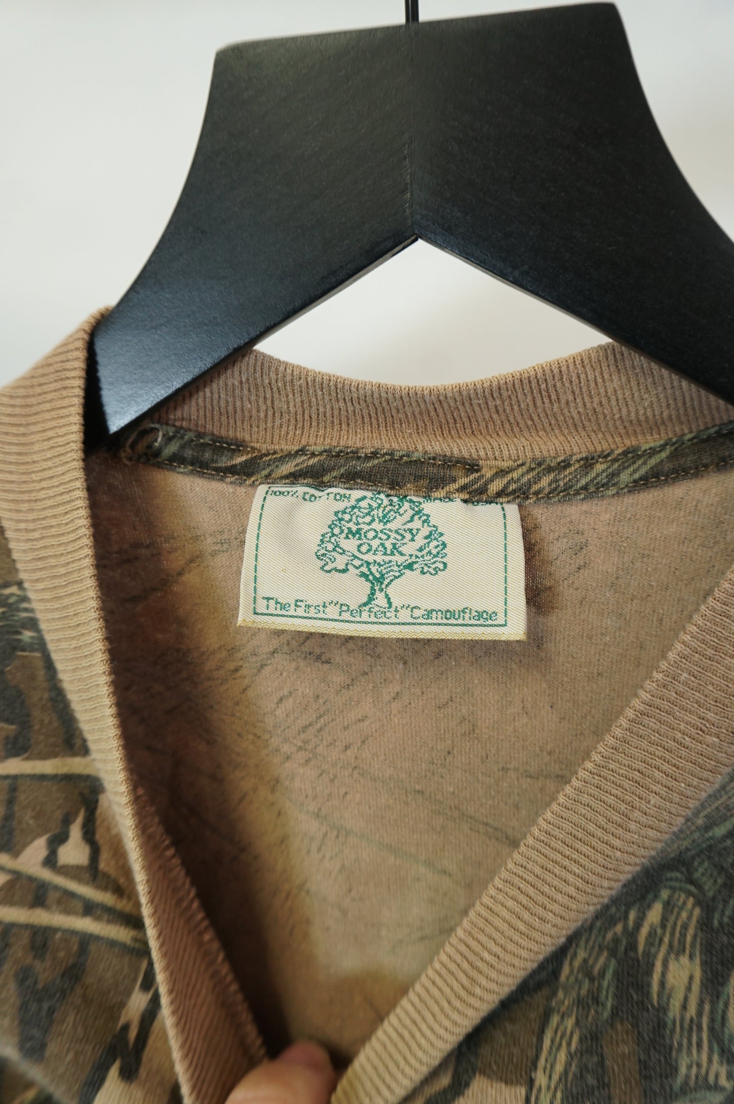(L) Vintage 90s Mossy Oak Camo Single Stitch T-Shirt