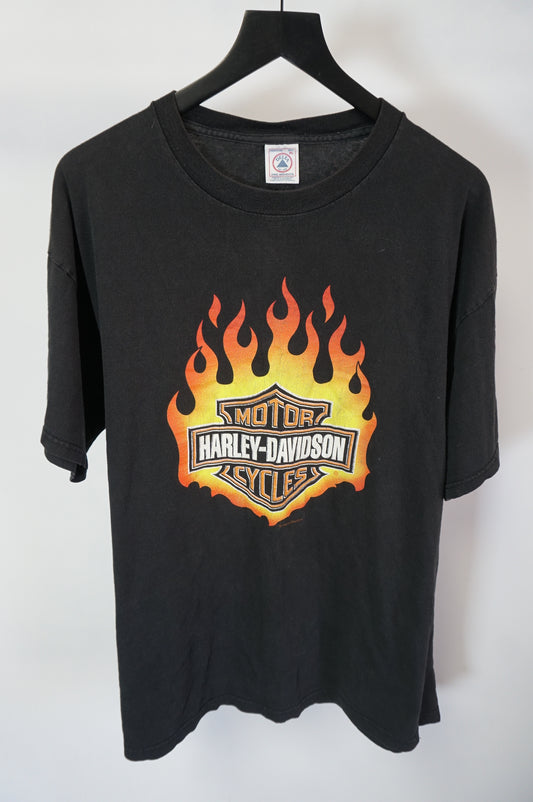 (XL) Vtg Flamin' Harley Davidson T-Shirt
