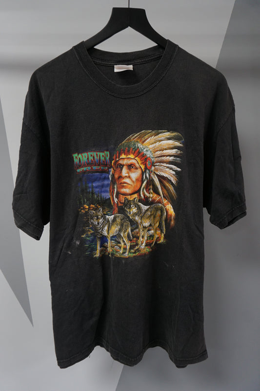(L/XL) Forever Free Native American T-Shirt
