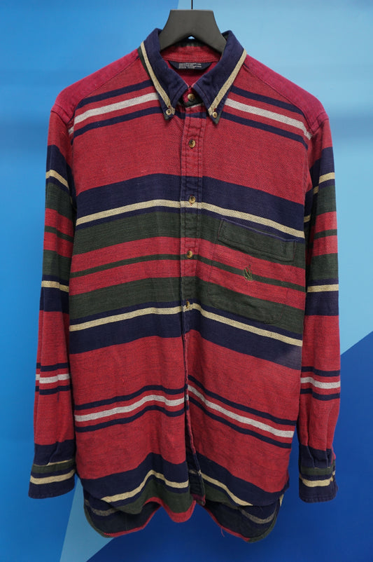 (L) Vtg Flannel Striped LS Button Up Shirt