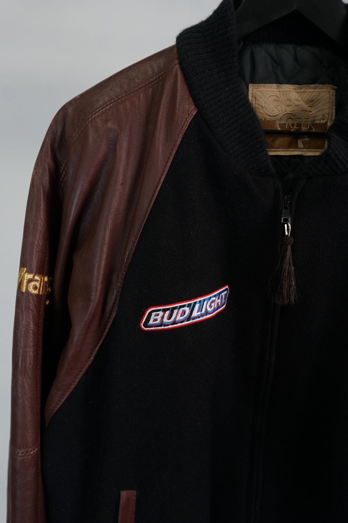 (XL) Vintage Bud Light Bull Riding World Championship 2000 Limited Edition Leather Varsity Jacket