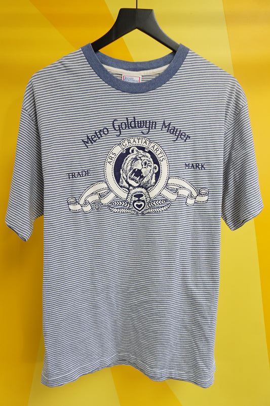 (M/L) Vtg Metro Goldwyn Mayer Single Stitch Striped T-Shirt