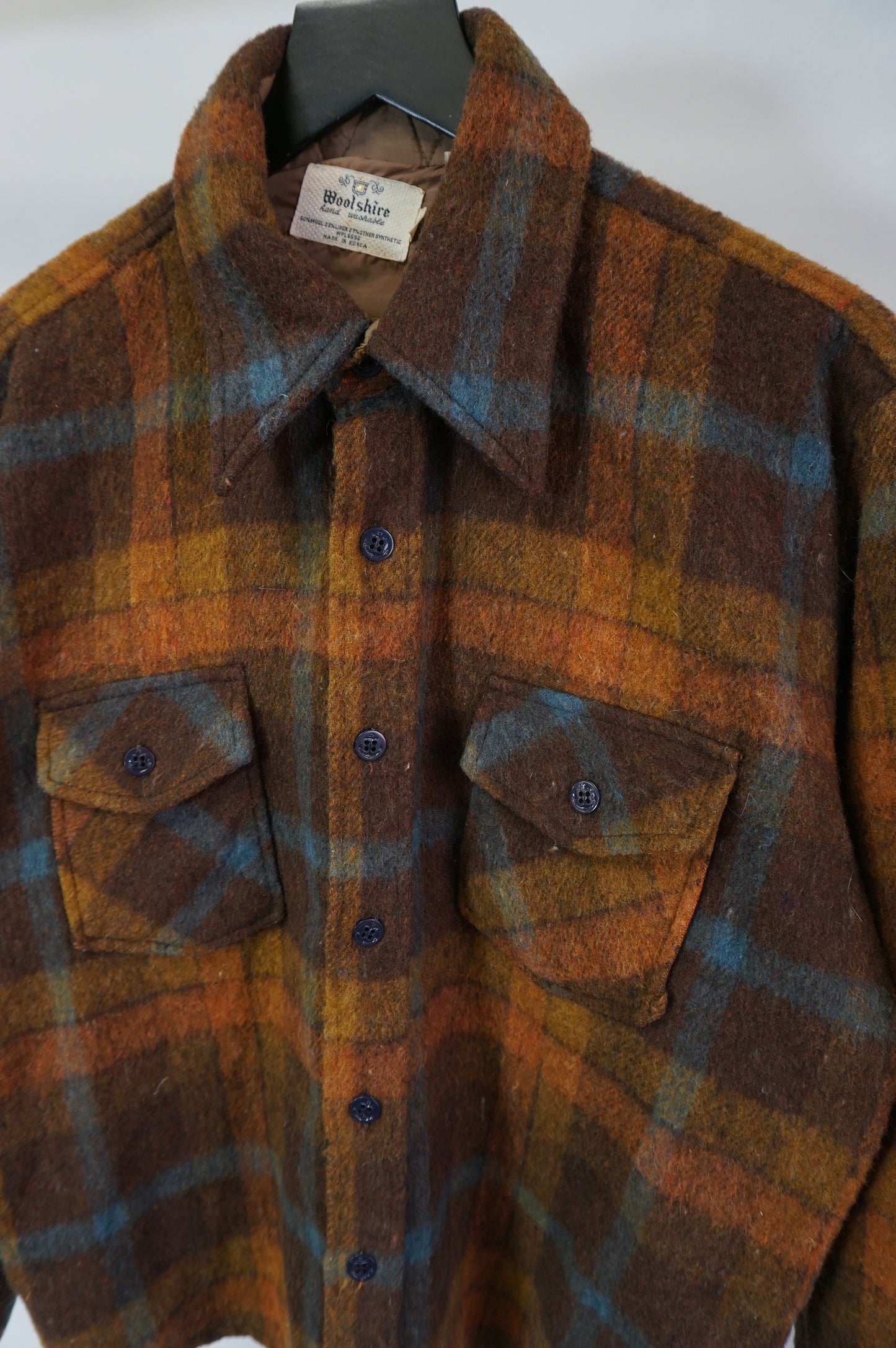 (L) Vtg Woolshire Flannel Button up Shirt