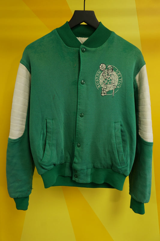(S/M) USA Made Gently Loved On Boston Celtics Chalk Line Jacket