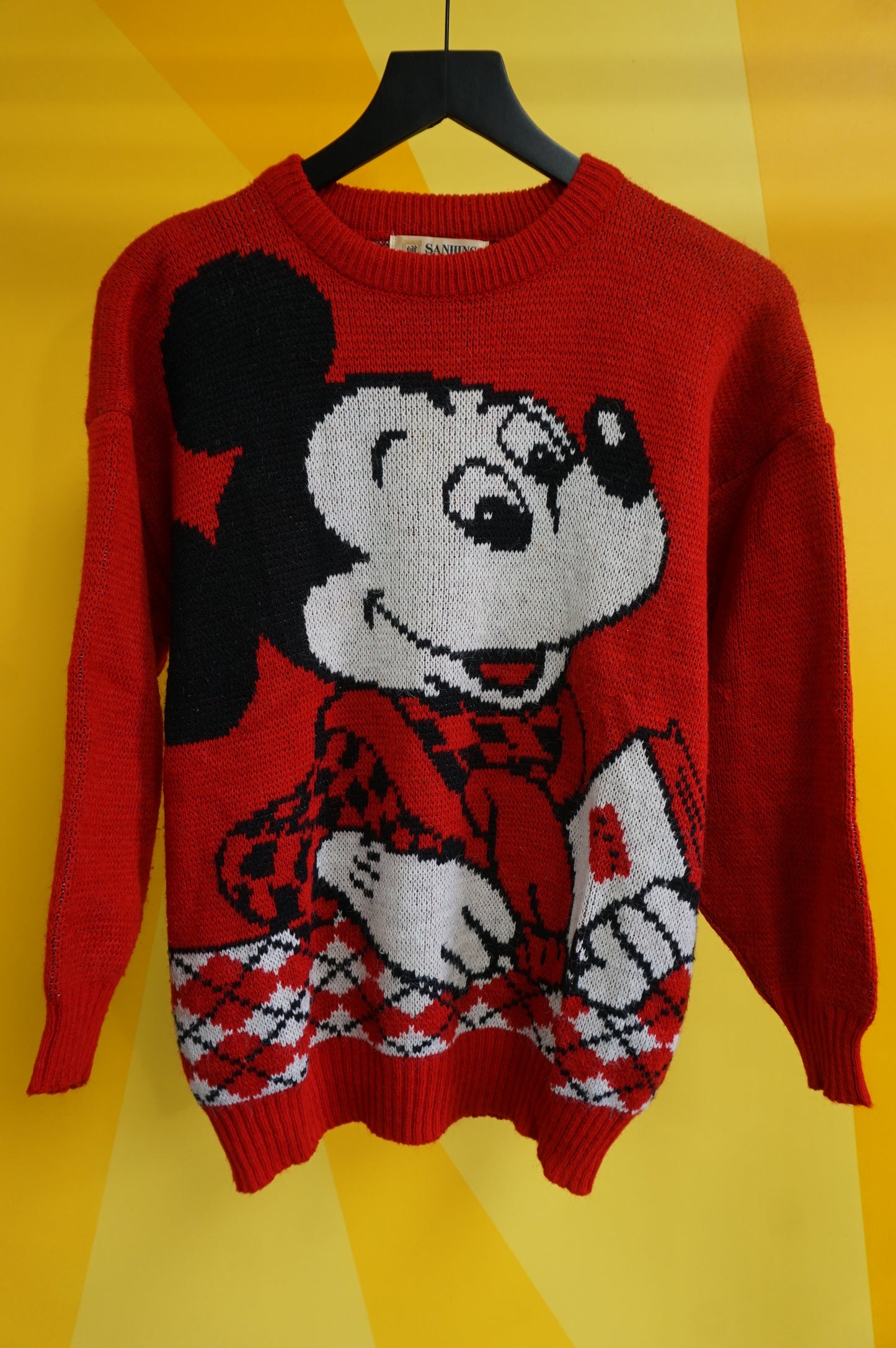 (M) Vtg Mickey Mouse Knit Sweater