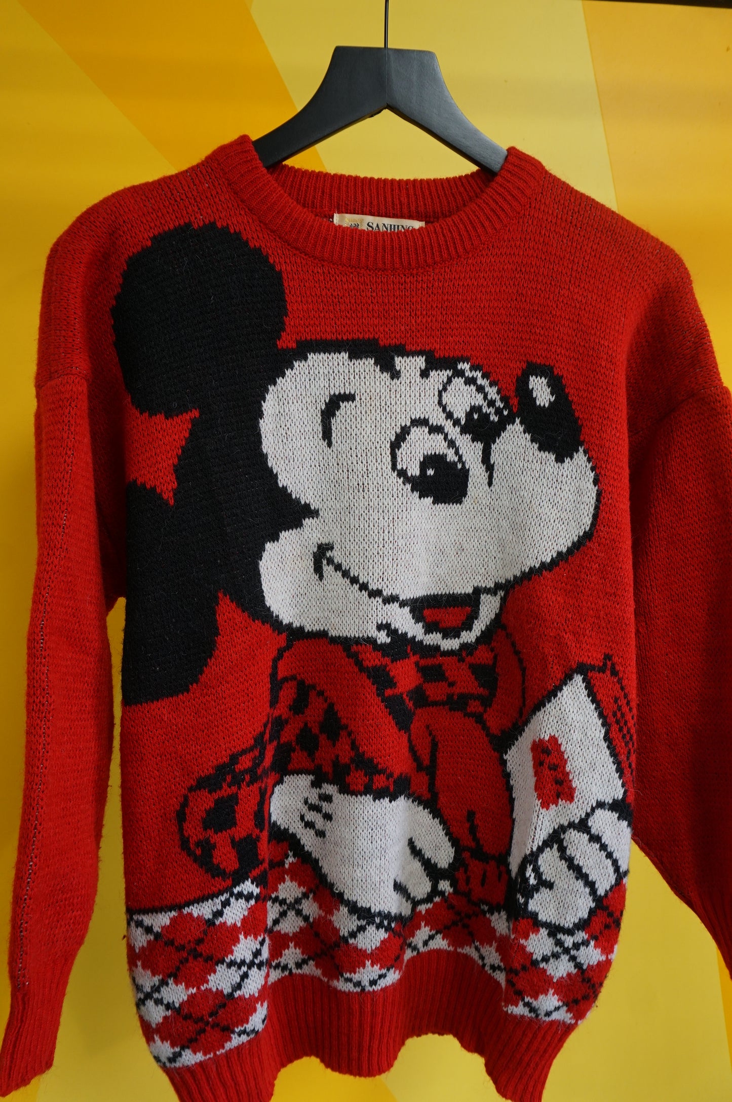 (M) Vtg Mickey Mouse Knit Sweater